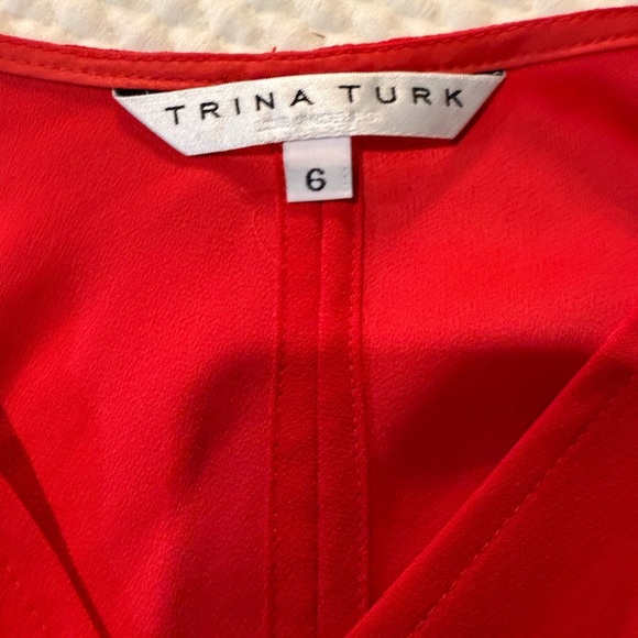 Trina Turk Red Dress - Size 6 - GUC - Picture 3 of 4